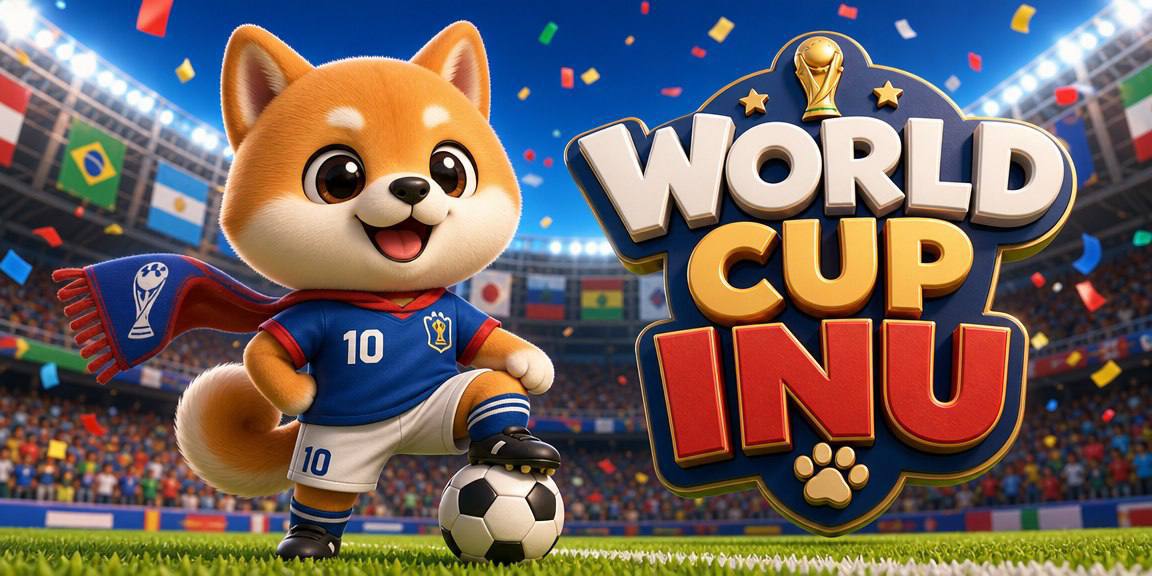 World Cup Inu — World Cup Inu logo on the pitch